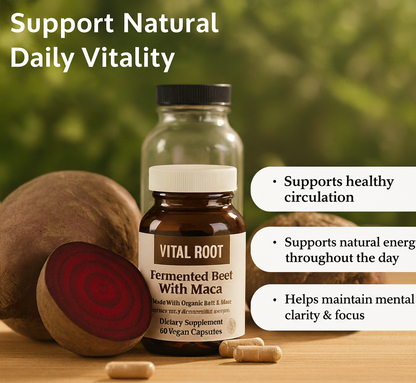 Vital Root - Premium Fermented Beet & Maca for Daily Vitality & Balance Support